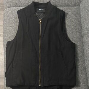 Fashion Nova Black Zip-Up Vest